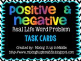 Positive and Negative Integer Word Problem Task Cards