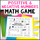Positive and Negative Integers Game - Writing Integers on a Number Line Activity