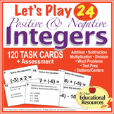 Positive and Negative Integers - Let's Play 24 CHALLENGE g