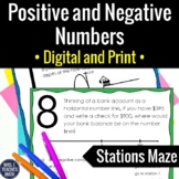 Positive and Negative Numbers Activity | Digital and Print