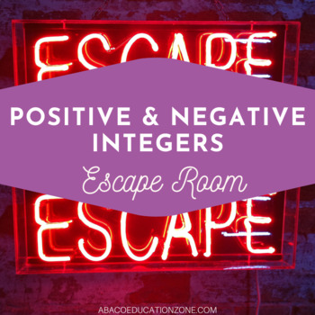 Preview of Positive and Negative Numbers Escape Room