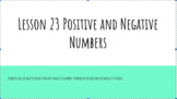 Positive and Negative Numbers Lesson Plan- GoogleSlide