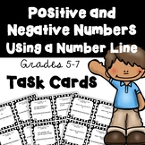 Positive and Negative Numbers on a Number Line Task Cards