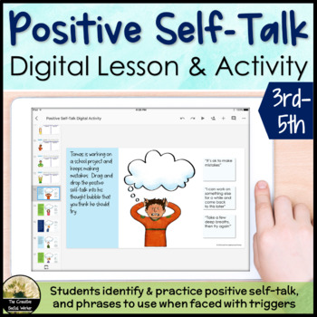 Preview of Positive and Negative Self Talk Digital Lesson and Activity