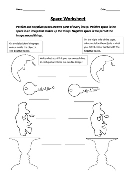 Preview of Positive and Negative Space Worksheet
