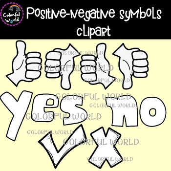 positive and negative symbols
