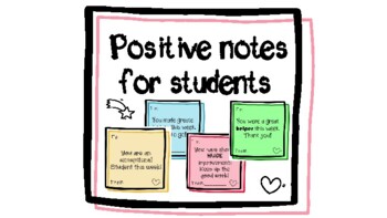 Preview of Positive notes for students