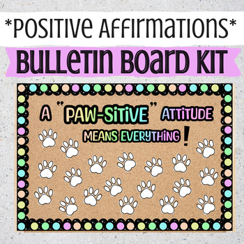 Preview of Positivity Bulletin Board Idea | Positive Attitude Activity Bulletin Board Kit