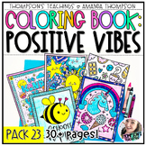 Positivity Coloring Pages | Kids Coloring Book | Coloring Sheets