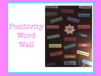 Preview of Positivity Word Wall