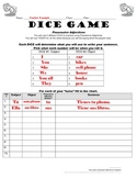 Possessive Adjectives Practice in Spanish, Dice Game