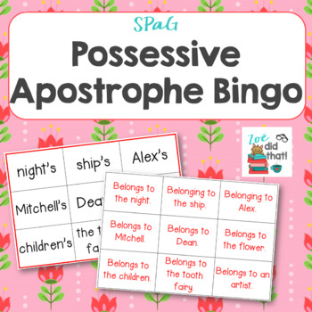 Preview of Possessive Apostrophe Bingo