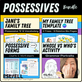 Possessive Bundle: Grammar Charts, Worksheets, Family Tree