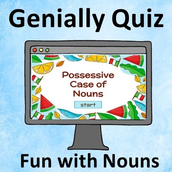 Preview of Possessive Case of Nouns for Russian-speaking students. Interactive Quiz