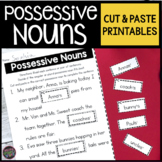 Possessive Nouns Worksheets Cut and Paste