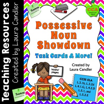Preview of Possessive Nouns Task Cards and Game