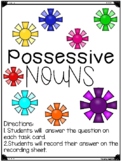 Possessive Noun Task Cards 1st grade
