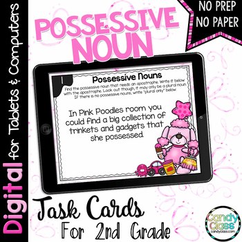 Preview of Possessive Noun with Apostrophes 2nd Grade Grammar Google Slide Digital Resource