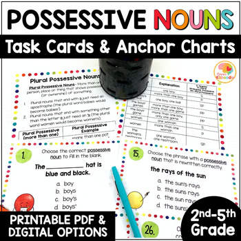 Possessive Nouns Task Cards And Anchor Charts By Kirsten S Kaboodle