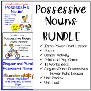 Preview of Possessive Nouns Bundle-Print and Digital Resources