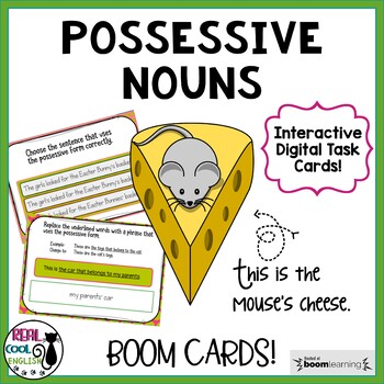 Preview of Possessive Nouns Digital Task Cards | Boom Cards