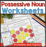 Possessive Nouns Digital and Printable Worksheets 
