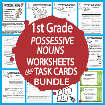 Possessive Noun Activities–1st Grade Grammar Practice–Possessive Noun