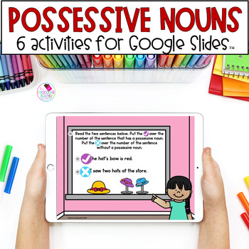 Preview of Possessive Nouns 1st Grade Grammar - Google Slides™