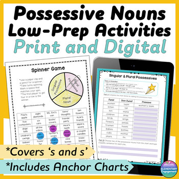 Possessive Nouns Interactive Notebook and Printable ...