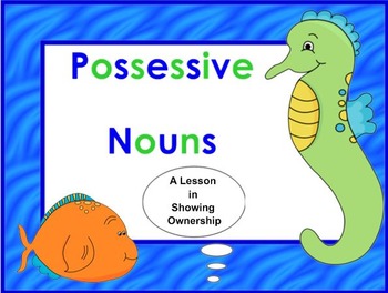 Preview of Possessive Nouns SMARTBOARD Lesson and Game Activity
