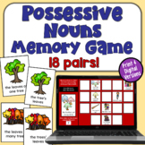 Possessive Nouns Memory Game in Print and Digital (singula