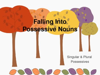 possessive nouns powerpoint presentation