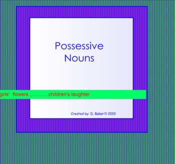 Preview of Possessive Nouns Smartboard Lesson
