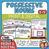 Possessive Nouns Task Cards | Singular & Plural | Print & Digital | Anchor Chart