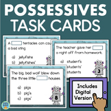 Possessive Nouns Task Cards - Printable & Digital