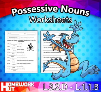 Possessive Nouns Worksheets by Homework Hut | Teachers Pay Teachers