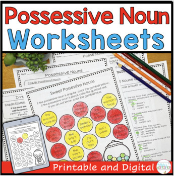 Possessive Nouns Worksheets by White's Workshop | TpT