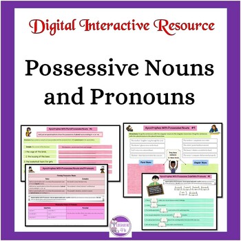 Preview of Possessive Nouns and Pronouns Digital Interactive Resource