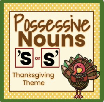 Preview of Possessive Nouns ('s or s') Digital Boom Cards™ Task Cards (Fall Theme)