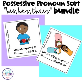 Preview of Possessive Pronoun "his, her, their" Bundle Set