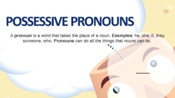 Preview of Possessive Pronouns For learning English As A Second Language - Level 4/5