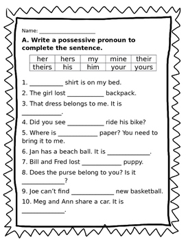 Possessive Pronouns Journeys Unit 5 Week 28 By Mrs A In First Grade Teachers Pay Teachers