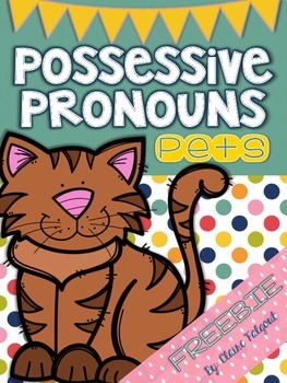 Preview of Possessive Pronouns Pets Task Cards