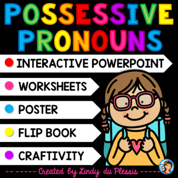 Preview of Possessive Pronouns PowerPoint and Worksheets for 1st, 2nd, and 3rd grade