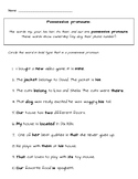 Possessive Pronouns Worksheet