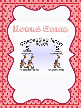 Preview of Possessive and Plural Noun Game