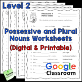 Possessive and Plural Nouns Worksheets - Level 2 - Digital and Printable