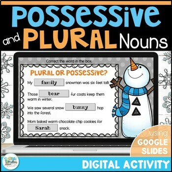 Preview of Plural Nouns, Singular and Plural Possessive Nouns Digital Grammar Activities