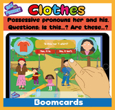Possessive pronouns her, his | Clothes vocabulary | Questi