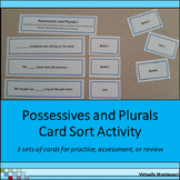 Possessives and Plurals Card Sort Activity